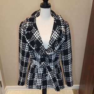 White House Black Market Houndstooth Blazer